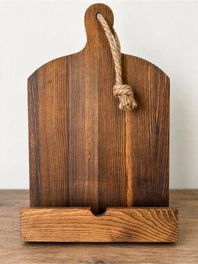 Rustic Wood Handmade Cookbook Recipe Book Stand Easel Farmhouse Lightweight